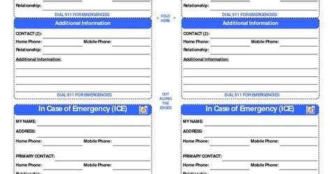 case  emergency card template professional sample template