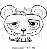 Drunk Mouse Clipart Evil Illustration Cartoon Royalty Cory Thoman Lineart Vector sketch template