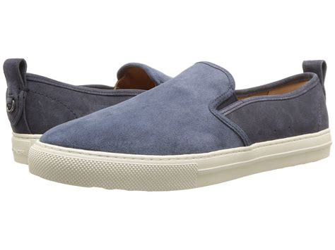 Coach Suede C115 Slip On Sneaker Dusk Midnight Navy Mens Shoes In