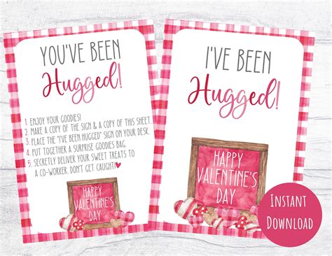 youve  hugged valentines day coworker game printable printable