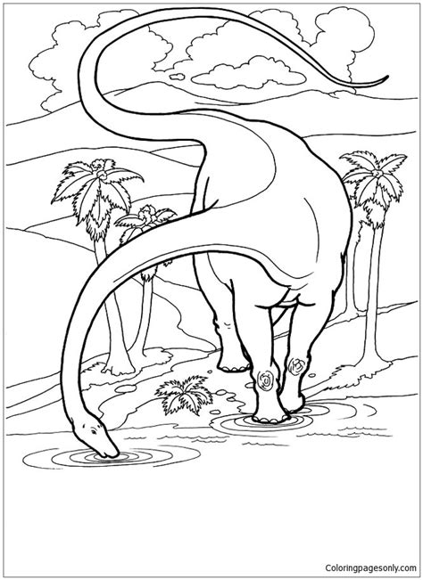 diplodocus dinosaurs coloring page  coloring pages