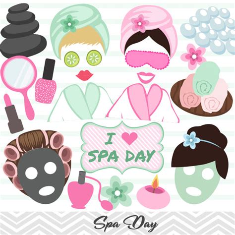 printable spa girls photo booth props tracy digital design