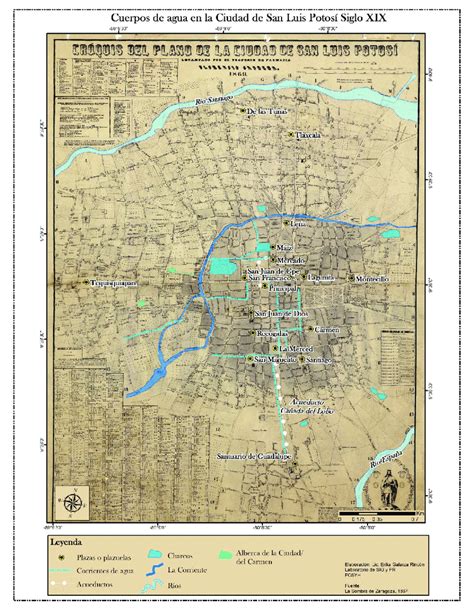 Mapa Cuerpos De Agua En La Ciudad De San Luis Potosí