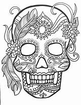 Sugar Coloring Skull Pages Printable Getcolorings Skulls Unique sketch template
