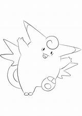 Pokemon Clefable Coloring Generation Pages Kids sketch template