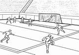 Soccer Stadium Coloring Kids Sport Colouring sketch template