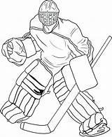 Coloring Hockey Pages Player Goalie Boston Bruins Sports Goal Print Celtics Drawing Keeper Printable Stick Players Kids Color Pro Nhl sketch template