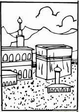 Hajj Coloring Pages Eid Kids Adha Printable Kaba Drawing Kaaba Muslim Sheets Prophet Mecca Ul Color Sketch Islam Religions Colouring sketch template