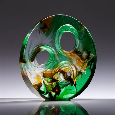 Colourful Cast Glass Sculpture I Autumn Vision By Sandra Balmer