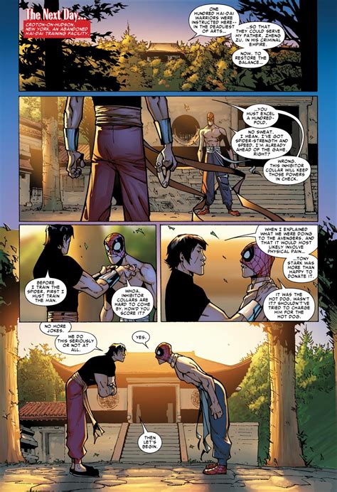 spider man learns kung fu from shang chi comicnewbies