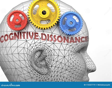 cognitive dissonance  human mind pictured  word cognitive dissonance   head