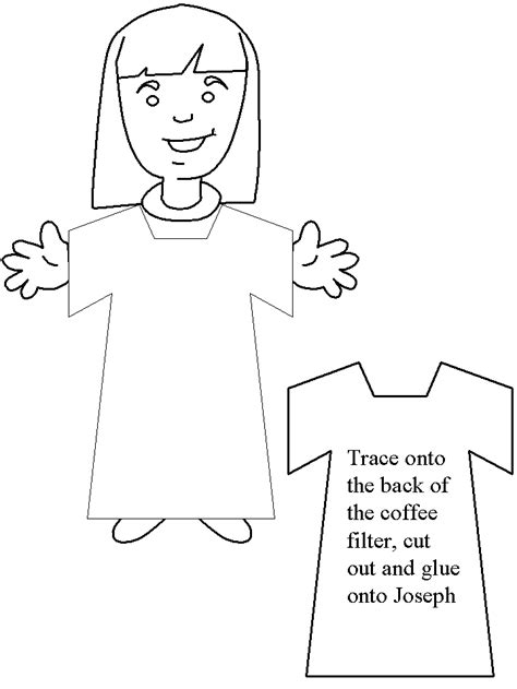 joseph coat   colors craft template freeda qualls coloring pages