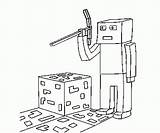 Stampy Skeleton Ender sketch template