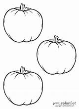 Pumpkins Blank Little Coloring Pages Three Pumpkin Small Mini Gingerbread Halloween Man Patch Color Printcolorfun Sheet Print Fall Make Own sketch template
