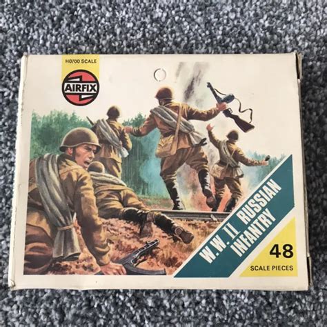 airfix ho  scale wwii russian infantry  pieces unpainted boxed