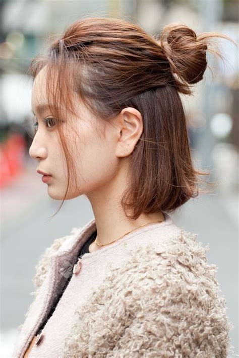 top inspiration  korean  bun hairstyle