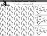 Nail Practice Stiletto Sheet Designs Nails Printable Templates Cat Party Spa Choose Board sketch template