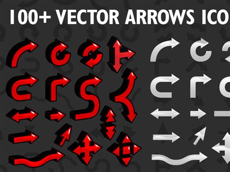 arrow icons vector set font preview  thetoonplanet  dribbble