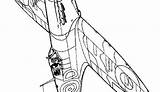 Spitfire Supermarine Template sketch template