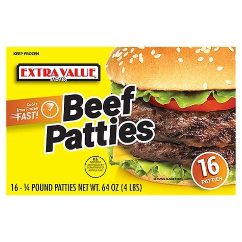 extra  seasoned beef patties