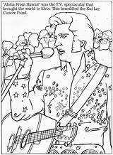 Elvis Coloring Pages Presley sketch template