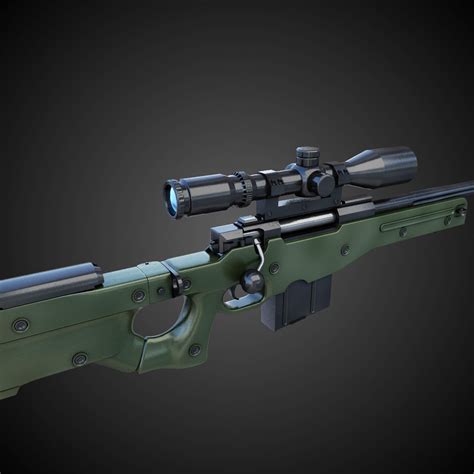 awm sniper rifle hi res 3d model max obj fbx lwo lw lws ma mb