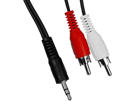 goobay audio kabel  cinch stecker auf mm stereo klinke stecker