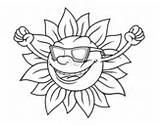 Sunglasses Sun Coloring Coloringcrew sketch template