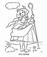 Bo Peep Coloring Pages Little Story Nursery Rhymes Colouring Kids Characters Printable Bluebonkers Character Sheets Popular Visit Coloringhome sketch template
