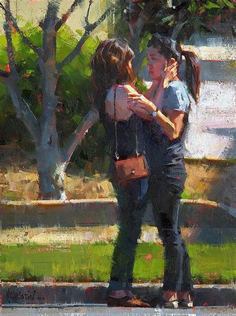 Curbside Kiss By Jennifer Mcchristian Oil ~ 12 X 9