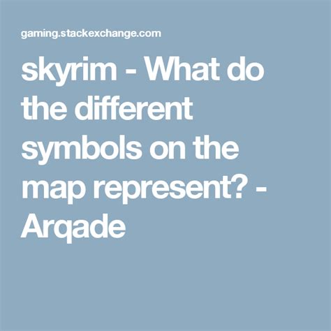 skyrim     symbols   map represent arqade