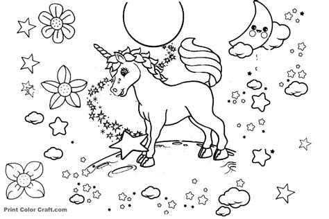 baby unicorn coloring pages print color craft