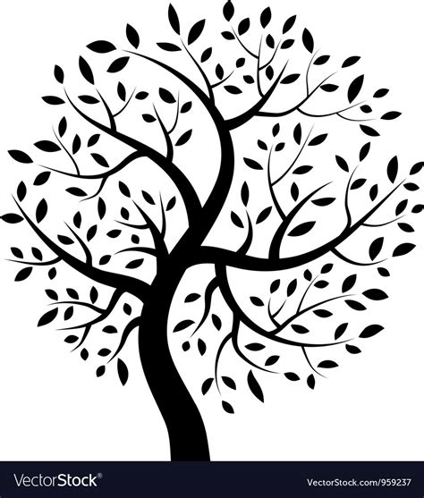 black tree icon royalty free vector image vectorstock