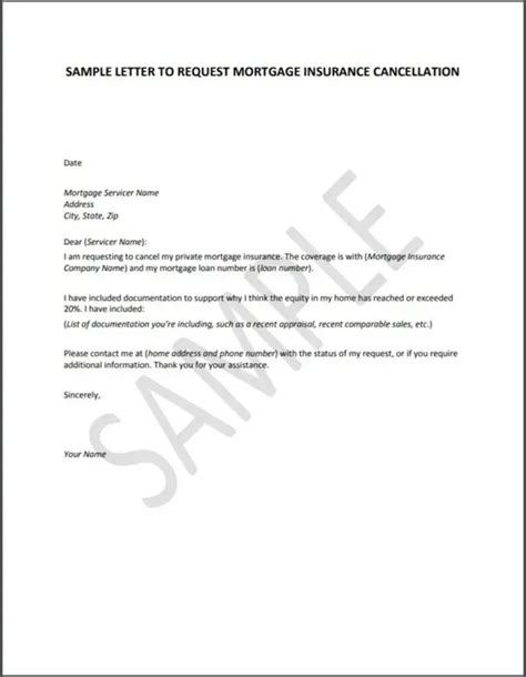 pmi removal letter sample