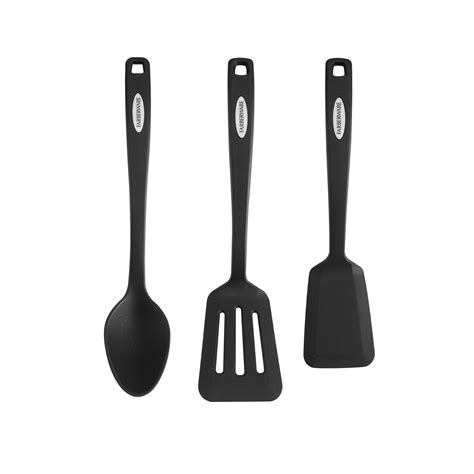 farberware dishwasher safe set   nylon kitchen tools  black