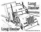 Coloring Kenworth Peterbilt Tow Flatbed T900 Tough Printablecolouringpages sketch template