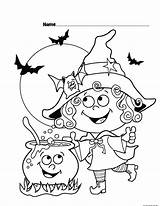 Halloween Coloring Witch Pages Costumes Kids Print Printable sketch template