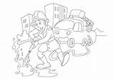 Coloring Pages Firefighter Fire Printable Fireman Occupations Kids Fighter Jobs Color Occupation Print Line Library Clipart Fre Popular Hat Craft sketch template
