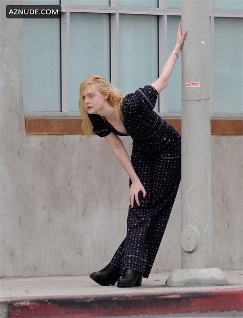 Elle Fanning Sexy Seen Filming A Music Video For Teen Spirit In Los