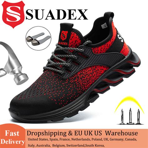 shoes suadex steel toe sneaker  men women comfortable breathable