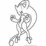 Mewtwo Mew Coloringpages101 sketch template