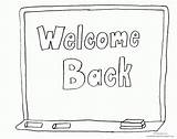 Welcome School Coloring Back Popular sketch template