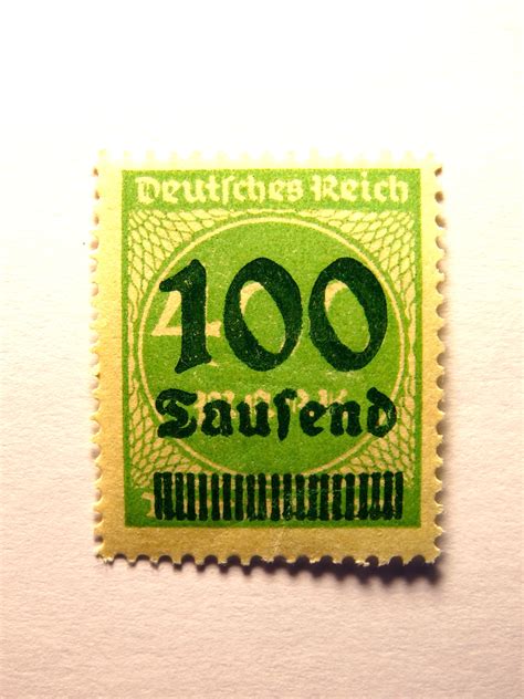 images post green stamp label germany reichsmark    stock