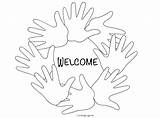 Welcome Coloring Pages Back Fall Hands Printable Color School Getcolorings Book Getdrawings Pag Colorings Print sketch template