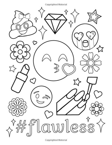 emoji coloring pages  adults flawless