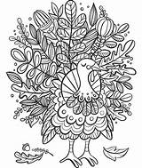 Crayola Kalkoen Foliage sketch template
