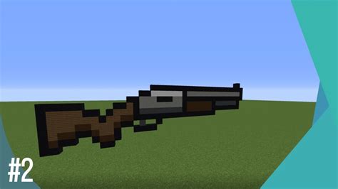 Minecraft Shotgun Pixel Art Time Lapse 2 Youtube