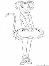 Coloring Angelina Ballerina Pages Printable sketch template