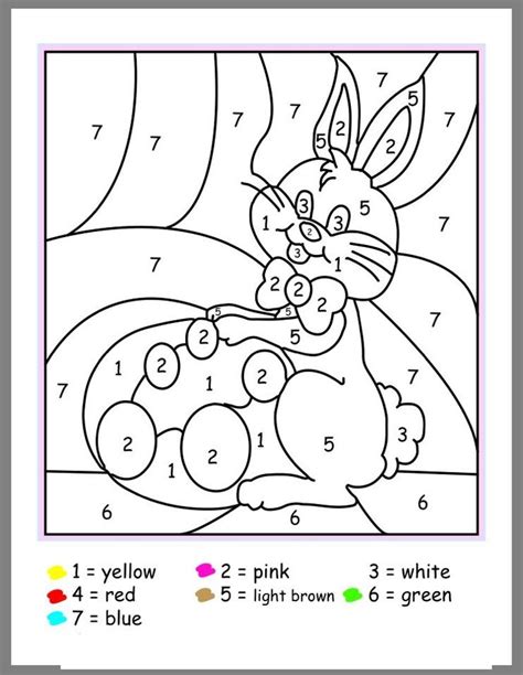 easter color  number activities  funny crafts easter colors