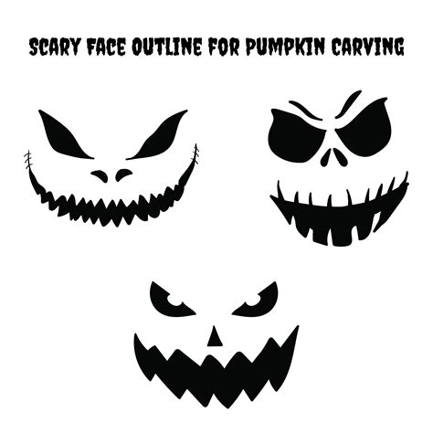 printable scary pumpkin stencils